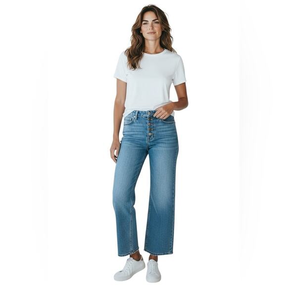 Lauren Ralph Lauren Women’s Jeans High Rise Button fly Blue Size 10 NWT - Picture 8 of 15